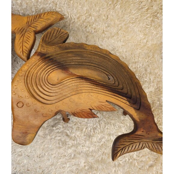 Wooden Collapsible Dolphin Bowl, Set of 2 - Picture 15 of 16